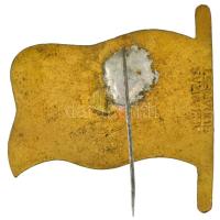 ~1920. zománcozott bronz magyar zászló jelvény, utólag ráforrasztott tűvel, "Arkanzas Budapest&...