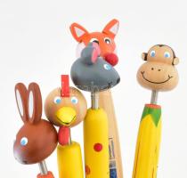 Európai Bizottság reklámos 5 darab toll, állatfejekkel díszített