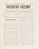 1903 A Ráckevei Közlöny II. évfolyamának 9. száma, 8p