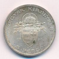 1938. 5P Ag "Szent István" T:AU patina Adamo P8.1
