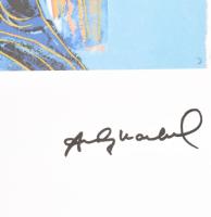 Andy Warhol (1928-1987): Ülő Bika- Sitting Bull. Ofszet litográfia, papír, jelzett a nyomaton. Kézze...