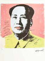 Andy Warhol (1928-1987): Mao Ce Tung - Mao Zhe Dong. Ofszet litográfia, papír, jelzett a nyomaton. Kézzel sorszámozott: 45/100, jelzett a nyomaton. Georges Israel editeur - Leo Castellli New York, szárazpecséttel, tanúsítvánnyal. Lapméret 39x59 cm / Ofset Lithography on paper, with certificate 36x36 cm, page size 39x59 cm