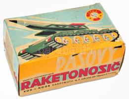 Koh-I-Noor Hardtmuth Pásovy Raketonosic, csehszlovák rakétahordozó játék tank, rugós kilövőszerkezet...