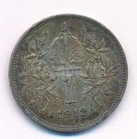 Ausztria 1912. 1K Ag "Ferenc József" T:XF patina Austria 1912. 1 Corona Ag "Franz Jos...