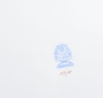 Herend lila Apponyi mintás kínálótál, jelzett, hibátlan, d: 28,5 cm