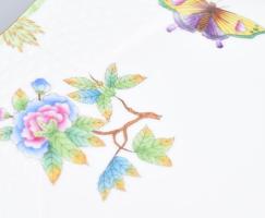 Herendi Viktória mintás, torta / süteményes tál, kézzel festett, jelzett, kopásnyomokkal, d: 33 cm