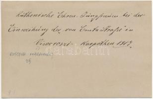 1917 Ruszkova, Visóoroszi, Ruscova (Máramaros); Ruthenische Ehrenjungfrauen bei d. Einweihung d. Con...