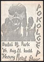 1984 Pokolgép koncert - Budai Ifj. Park, plakát, hajtott, 30×21 cm