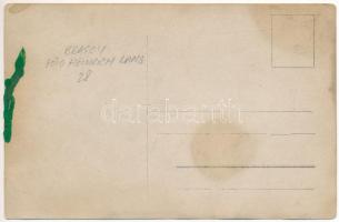 Brassó, Kronstadt, Brasov; hölgyek csoportja / group of ladies. H. Lang photo (ragasztónyom / glue m...