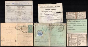 1918-1940 Molnár (Moskovitz) Lajos zsidó származású katona I. és II. világháborús katonai dokumentum...