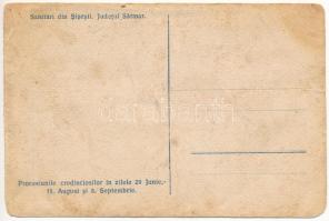 Lacfalu, Sisesti; templom, körmenet / church, procession (fa)