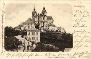 1900 Sonntagberg, Gasthof, Basilika / basilica church, restaurant