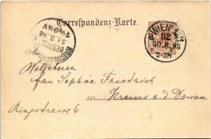 1898 (Vorläufer) Wien, Vienna, Bécs; Stephaniebrücke (Im April 1945 wurde die Brücke im Zuge von den...