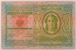 1912. 100K piros "MAGYARORSZÁG" felülbélyegzéssel T:F kis szakadás, tűlyuk
Adamo K28