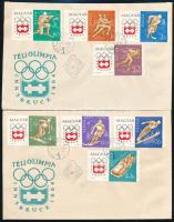 1963 Téli olimpia vágott sor 2 db FDC-n