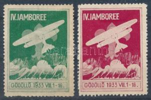 1933 2 db klf. Jamboree repülő levélzáró