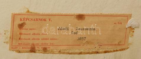 Jándi Zsuzsanna (1947-): Csendélet, 1981. Olaj, farost. Jelezve balra lent. Hátoldalán Képcsarnok Vá...