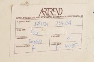 Jándi Zsuzsanna (1947-): Csendélet, 1981. Olaj, farost. Jelezve balra lent. Hátoldalán Képcsarnok Vá...