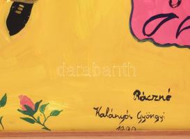 Ráczné Kalányos Gyöngyi (1965-): Ha esküvői ruhánk lett volna, 1989. Tempera, papír, jelezve jobbra ...