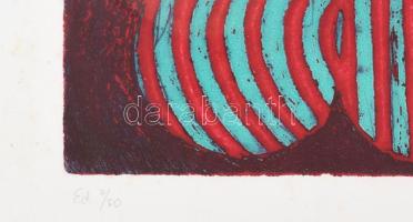 A Cheng Yan Heung (-): Couples, 1990. Szitanyomat, papír, jelzett, számozott (2/30). Üvegezett faker...