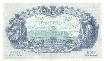 Belgium 1943.10.11. 500Fr/100B (2x) egymásutáni sorszámmal T:II+ Csak egyszer hajtva!