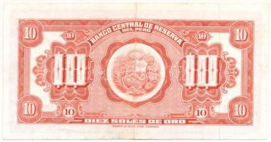 Peru 1965. 10S T:F kis tűlyukak
Peru 1965. 10 Soles de Oro C:F pin holes
Krause P#84