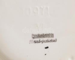 Cseh art deco kaspó, jelzett, sérült, d: 15,5 cm, m: 12 cm