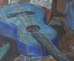 Dombrovszky Szaniszló (1928-2004): Csendélet. Olaj, vászon, jelezve balra lent, hátoldalán Képcsarno...