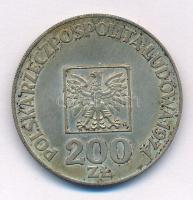 Lengyelország 1974. 200Zl Ag "30 éves a Népköztársaság" T:AU,XF patina 
Poland 1974. 200 ...