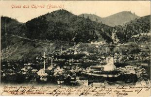 1903 Cajnice, Cajnica; + "K. UND K. MILIT. POST XXII. CAJNICA"