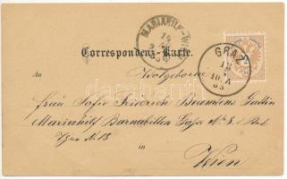 1885 (Vorläufer!) Graz, Mariagrün, Kirche. Verlag von Carl Tendler / church. Art Nouveau early postc...