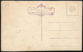 cca 1930 Falatozó fotója, BNV, a képen Mazuch Izidor vendéglőssel, fotólap, a hátoldalon jelzett (Bu...