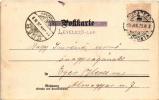 1899 (Vorläufer) Hipp Hipp Hurrah! Aquarell-Sport-Postkarte No. 7. Fr. W. Juxberg / evezősök / rowin...