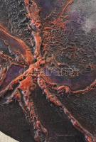 Poczkodi Sándor (-): Plasztikus kép (cím nélkül), 1993. Vegyes technika, farost, jelzett és Képcsarn...