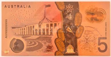 Ausztrália 2016-2020. 5D aranyozott bankjegy replika T:UNC
Australia 2016-2020. 5 Dollars gilt bank...