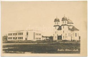 Erdőd, Károlyierdőd, Ardud (Szatmár); Állami iskola, ortodox templom / school, Orthodox church. photo