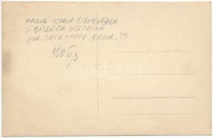 Erdőd, Károlyierdőd, Ardud (Szatmár); Állami iskola, ortodox templom / school, Orthodox church. phot...