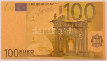 DN 100E aranyozott bankjegy replika T:UNC ND 100 Euro gilt banknote replica C:UNC