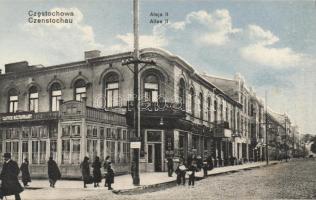 Czestochowa alley with Café Restaurant