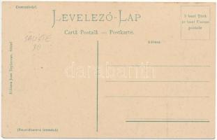 Szibiel, Bodapataka, Budenbach, Sibiel; Socala / iskola. Joan Toparcean kiadása / school (fl)