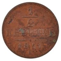 1851B 1/2kr Cu Körmöcbánya T:AU,XF patina, kis lapkahiba, ph