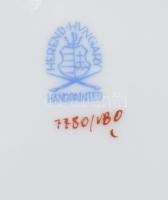 Herendi eton mintás ovális ékszeres tálka, jelzett, hibátlan, 12x9 cm