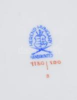 Herendi eton mintás ovális ékszeres tálka, jelzett, hibátlan, 12x9 cm