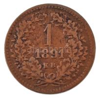 1891KB 1kr Cu "Fiume-címer" T:VF patina
Adamo M4.1