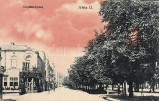 Czestochowa alley with the shop of W. Jackowski