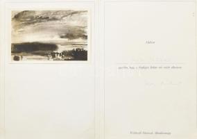 Iván Szilárd (1912-1988): Vízparti táj. Akvarell, papír, jelzett. Iván Szilárd fényképes eredetiségi...