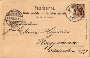 1898 (Vorläufer) Aareschlucht, Aare Gorge; personified gorge, humour. E. Killinger litho (EK)