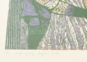 Benyó Ildikó - Penci (1946-2011): A reménység képei XVIII. Fametszet, papír, jelzett, próbanyomat pr...