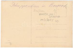 Bereck, Bereczk, Bretcu; Schuppenbau / fészerépítés / military shelter building. photo (fl)