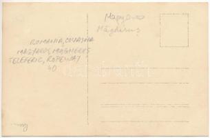 Magyaros, Magherus (Kovászna, Covasna); Drahtseilbahnstation Magyaros / sodronykötélpálya állomása /...